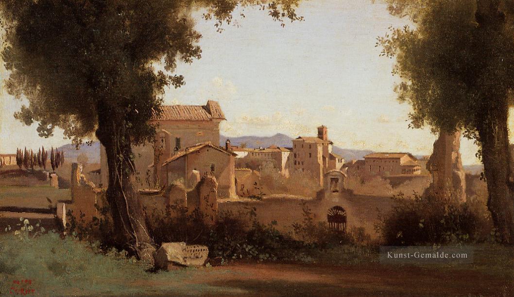 Rom Blick von der Farnese Gärten Morgen plein air Romantik Jean Baptiste Camille Corot Ölgemälde
